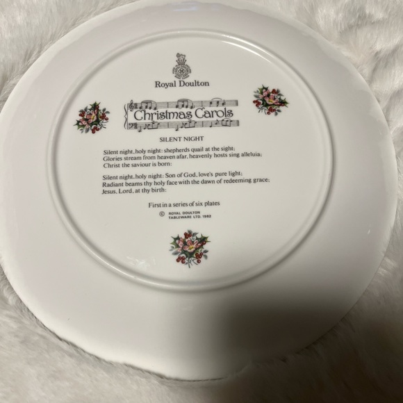Royal Doulton Christmas Carols Silent Night 1983 Collectable Plate - Picture 5 of 5